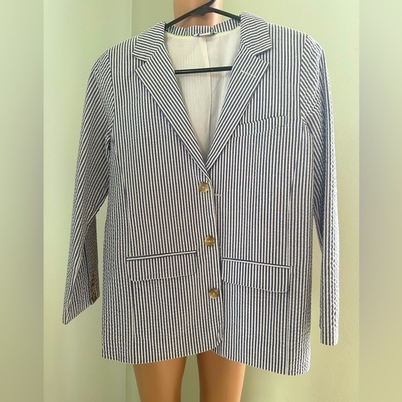 Boys Seersucker hartstrings blazer size 10. - Picture 1 of 4